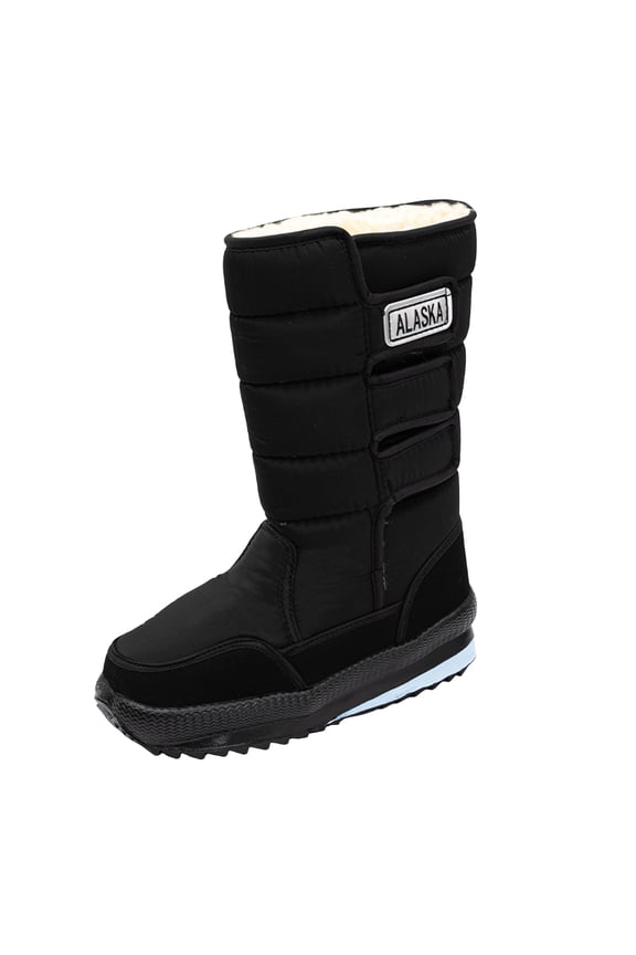 Camo Mid Calf Winter Snow Boots for Women Men Cold Weather Thicken Fleece Lined Warm Unisex Waterproof Trekking Hiking Skiing Boots Black Size 10