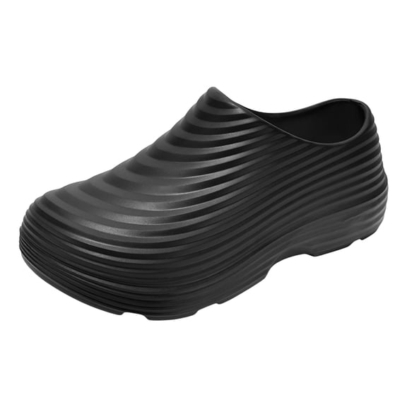Rokment Chef Shoes for Women Men Non Slip Work Shoes Waterproof Oil Resistant Closed Toe Clogs Kitchen Restaurant Food Service Nursing Mules Black Size 8