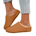 thumbnail image 1 of Rokment Clog Slip on Snow Boots for Women with Fleece Lined Winter Warm Fashion Suede Mules Booties Fuzzy Barefoot Indoor Outdoor House Shoes Brown Size 8.5, 1 of 6