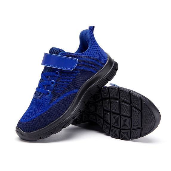 Rokment Color Block Knitted Running Training Shoes for Boys Girls Kids Tween Comfortable Arch Support Athletic Walking Trainers Gym Sneakers