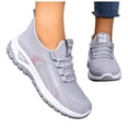 thumbnail image 1 of Rokment Cross Training Running Shoes for Women Lightweight Breathable Mesh Non Slip Comfortable Slip-On Walking Jogging Nursing Work Tennis Golf Sneakers Grey Size 7, 1 of 6