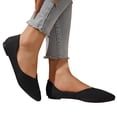 thumbnail image 1 of Rokment Dressy Loafers for Women Elegant Suede Pointed Closed Toe Ballet Flat 2026 Fashion Casual Business Office Formal Bride Wedding Shoes Spring Summer Fall Black Size 7, 1 of 6
