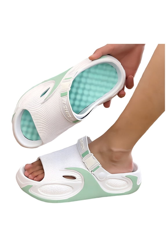 Fashion Acupressure Mule Clogs for Men Plantar Fasciitis Comfortable Soft Massage Pillow Water Sandals with Back Straps Lightweight Indoor Outdoor Cloud Slides Blue Size 10.5