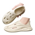 thumbnail image 1 of Rokment Men Women Lightweight EVA Wave Hollow out Clogs Slip on Slides Breathable Cushioned Platform Non Slip Mules Water Garden Shoes for Beach Pool Shower Walking Quick Drying, 1 of 6