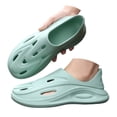 thumbnail image 1 of Rokment Men Women Lightweight EVA Wave Hollow out Clogs Slip on Slides Breathable Cushioned Platform Non Slip Mules Water Garden Shoes for Beach Pool Shower Walking Quick Drying, 1 of 6
