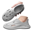 thumbnail image 1 of Rokment Men Women Lightweight EVA Wave Hollow out Clogs Slip on Slides Breathable Cushioned Platform Non Slip Mules Water Garden Shoes for Beach Pool Shower Walking Quick Drying, 1 of 6