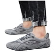thumbnail image 1 of Rokment Men's Hiking Running Shoes Breathable Mesh Leather Patchwork Slip on Walking Tennis Flat Outdoor Climbing Trekking Fashion Sneakers, 1 of 5