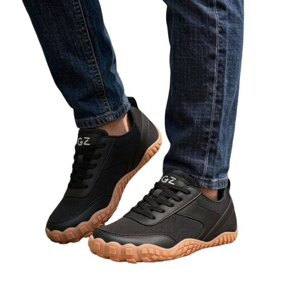 Rokment Mens Barefoot Hiking Shoes Wide Toe Box Casual Non Slip Outdoor Walking Sneakers Lightweight Breathable Mesh Athletic Running Footwear