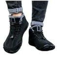 thumbnail image 1 of Rokment Mens Barefoot Winter Snow Boots Non Slip Fleece Lined Thermal Wide Toe Hiking Combat Ankle Booties, 1 of 6