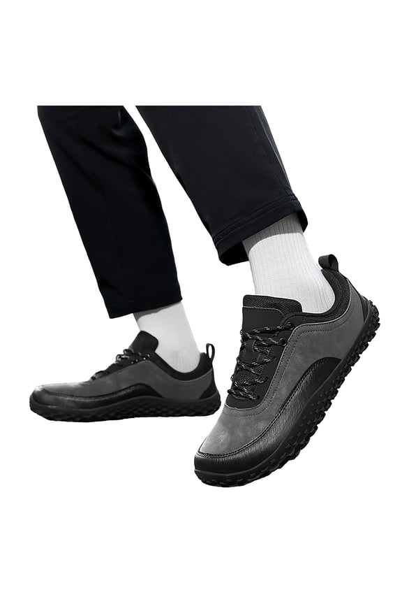 Mens Fashion Sneakers 2026 Spring Fall Color Block Breathable Wide Width Non Slip Hiking Shoes Casual Lace up Construction Work Walking Ankle Booties Grey Size 10