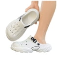 thumbnail image 1 of Rokment Mens Ortho Clogs Garden Shoes with Back Strap Lightweight Comfortable Chunky Pool Slides Bathroom Shower Water Sandals Closed Toe Beach Slippers, 1 of 7
