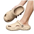 thumbnail image 1 of Rokment Mens Orthopedic Closed Toe Walking Slides Sandals with Back Strap EVA Arch Support Comfortable Non Slip Nursing Work Clogs Garden Shoes Beach Pool Slippers Indoor Outdoor Khaki Size 8, 1 of 4