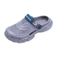 thumbnail image 1 of Rokment Mens Wide Width Orthopedic Clogs Garden Shoes with Back Straps and Arch Support Comfortable Closed Toe Open Back Walking Sandals Quick-Dry Casual Slippers Grey Size 11, 1 of 6