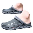 thumbnail image 1 of Rokment Mesh EVA Patchwork Wide Feet Clogs Garden Shoes for Men with Back Straps Breathable Waterproof Beach Slides Summer Casual Walking Slippers Water Sandals Grey Size 11, 1 of 6
