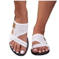 thumbnail image 1 of Rokment Mesh Flat Sandals for Women Beach Summer Lightweight Breathable Open Toe Athletic Outdoor Sports Walking Slip on Casual Comfortable Slippers White Size 9, 1 of 6