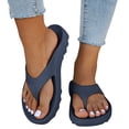 thumbnail image 1 of Rokment Ortho Flip Flops for Women Lightweight Waterproof Bathroom Shower Slippers Beach Summer Swim Pool Non Slip Walking Slip on Slides Water Sandals Blue Size 8, 1 of 8
