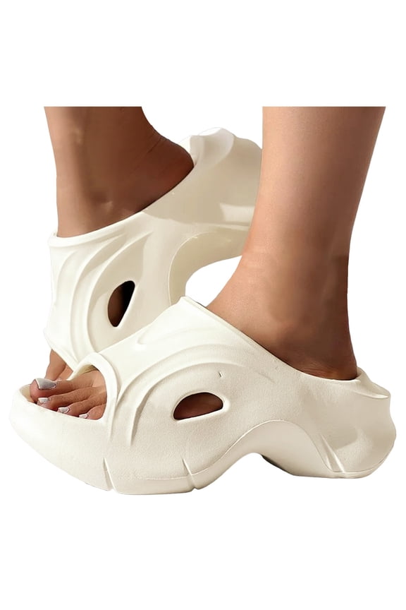 Orthopedic Pillow Slippers for Women Fashion Casual EVA Platform Chunky Arch Support Cloud Orthotic Walking Slides Height Increasing Beach Summer Dress Sandals