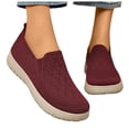 thumbnail image 1 of Rokment Orthopedic Platform Slip on Socks Walking Shoes for Women with Arch Support Comfortable Knitted Orthotic Nuring Non Slip Work Tennis Sneakers Red Size 8.5, 1 of 5