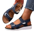 thumbnail image 1 of Rokment Orthopedic Walking Sandals for Women with Arch Support Comfortable Leather Memory Foam Wedge Heels Non Slip Work Summer Shoes Blue Size 9, 1 of 7