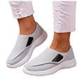 thumbnail image 1 of Rokment Orthopedic Walking Shoes for Women Elderly Plantar Fasciitis with Arch Support Lightweight Confortable Mesh Non Slip Work Tennis Nursing Sneakers Grey Size 8.5, 1 of 5