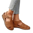 thumbnail image 1 of Rokment Orthopedic Wedges Fisherman Walking Sandals for Women 2026 Beach Summer Comfortable Fashion Casual Leather Arch Support Platform Gladiator Dress Sandal A Size 6, 1 of 7