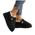 thumbnail image 1 of Rokment Platform Slip on Snow Ankle Boots for Women with Fleece Lined 2025 Fashion Casual Winter Thermal Potato Clogs Booties Black Size 6, 1 of 9