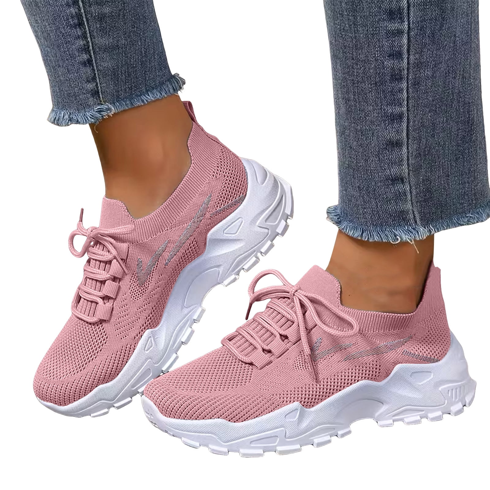 Platform Jogging Rokment Running Jogging Shoes for Women 2026 Spring Breathable Height ...