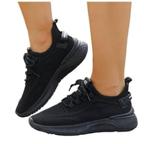 Rokment Running Shoes for Women Lightweight Breathable Athletic Air Cushion Jogging Workout Nursing Tennis Sneakers Black Size 6