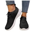 thumbnail image 1 of Rokment Running Tennis Walking Shoes for Women Lightweight Breathable Mesh Low Heel Slip on Nursing Work Driving Flat Sneakers 2026 Spring Fall Black Size 8, 1 of 8