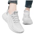thumbnail image 1 of Rokment Running Tennis Walking Shoes for Women Lightweight Breathable Mesh Memory Foam Trainners Fitness Jogging Driving Athletic Sneakers Outdoor Sports White Size 8.5, 1 of 6