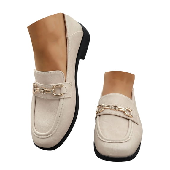 Rokment Sparkly Rhinestones Loafers for Women Comfortable Leather Slip on Business Work Low Heels Shoes Casual Driving Moccasins Dressy Footwear
