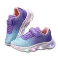 thumbnail image 1 of Rokment Toddler Little Boys Girls Gradient Heart Light up Walking Shoes Lightweight Breathable Tie Dye Mesh LED Flashing Running Tennis Sneakers, 1 of 4
