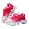 thumbnail image 1 of Rokment Toddler Little Boys Girls Gradient Heart Light up Walking Shoes Lightweight Breathable Tie Dye Mesh LED Flashing Running Tennis Sneakers, 1 of 7