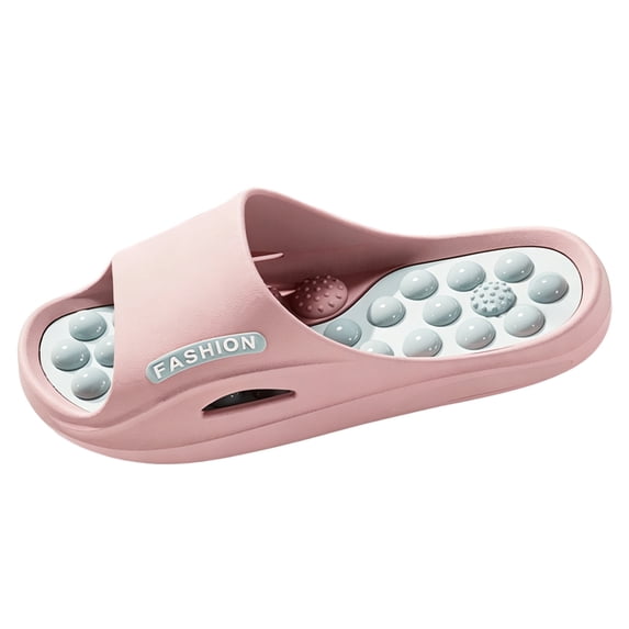 Rokment Unisex Massage Slippers for Women Men Non Slip Quick-Dry Spa Slides Summer Open Toe Non Slip Bedroom House Home Shoes Beach Sandals