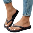thumbnail image 1 of Rokment Water Sandals Barefoot Beach Flip Flops for Women 2026 Thick Sole Cushioned Waterproof Swim Pool Shower Slippers Casual Lightweight Summer Slip on Black Size 7, 1 of 6