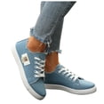 thumbnail image 1 of Rokment Women's Canvas Low Top Fashion Sneakers Vintage Classic Denim Walking Flat Stylish Casual Walking Skate Tennis Shoes Blue Size 6, 1 of 6