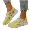 thumbnail image 1 of Rokment Women's Geometric Orthopedic Walking Shoes 2026 Spring Fall Comfortable Casual Mesh Arch Support Nursing Work Loafer Running Flat Tennis Slip on Sneakers Yellow Size 8.5, 1 of 7