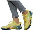 thumbnail image 1 of Rokment Women's Men's Barefoot Hiking Climbing Trekking Shoes Outdoor Sport Athletic Wide Toe Waterproof Non Slip Trail-Running Workout Fitness Exercise Trainners Yellow Size 11.5, 1 of 6