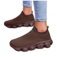 thumbnail image 1 of Rokment Women's Men's Cross Training Runnning Shoes Unisex Comfortable Memory Foam Cushioned Slip on Socks Fitness Workout Jogging Trainners Walking Tennis Sneakers Coffee Size 10.5, 1 of 4