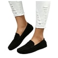 thumbnail image 1 of Rokment Women's Men's Moccasines Slip on Penny Loafers Walking Shoes Classic Comfortable Suede Flat Spring Fall Casual Dress Footwear Black Size 7, 1 of 4