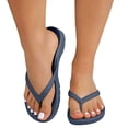 thumbnail image 1 of Rokment Women's Men's Thick Sole Flip Flops Non-Slip Cushioned Beach Pool Water Slide Sandals Comfortable Orthopedic Summer Thong Slippers Navy Size 7.5, 1 of 7