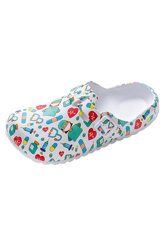 Women's Nursing Non Slip Work Clogs Garden Shoes with Back Straps Lightweight Waterproof Closed Toe Arch Support Sandals Comfortable Walking Slides Slippers Green Size 6.5
