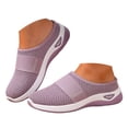 thumbnail image 1 of Rokment Women's Orthopedic Arch Support Clogs Walking Backless Sandals for Plantar Fasciitis Comfortable Breathable Mesh Tennis Non Slip Nursing Work Shoes Purple Size 8, 1 of 6