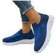 thumbnail image 1 of Rokment Women's Orthopedic Slip on Socks Walking Shoes Lightweight Comfortable Mesh Memory Foam Running Tennis Jogging Workout Sneakers for Women Men Blue Size 6.5, 1 of 7