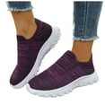 thumbnail image 1 of Rokment Women's Orthopedic Slip on Socks Walking Shoes Lightweight Comfortable Mesh Memory Foam Running Tennis Jogging Workout Sneakers for Women Men Dark Purple Size 9.5, 1 of 6