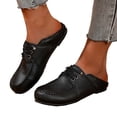 thumbnail image 1 of Rokment Women's Oxfords Dress Walking Shoes Vintage Casual Leather Lace up Flat Comfortable Soft Sole Slip on Fashion Sneakers Black Size 6, 1 of 7