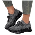 thumbnail image 1 of Rokment Women's Platform Running Tennis Shoes 2026 Spring Fall Knitted Lightweight Memory Foam Chunky Slip on Walking Trainners Basketball Bowling Sneakers Grey Size 8.5, 1 of 6