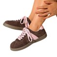 thumbnail image 1 of Rokment Women's Vintage Low Top Fashion Sneakers Classic Retro Casual Walking Shoes Non Slip Comfortable Tennis Skate Trainners Pink Size 8.5, 1 of 7