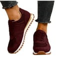 thumbnail image 1 of Rokment Womens Casual Fashion Sneakers 2026 Spring Fall Breathable Mesh Walking Driving Flat Trendy Non Slip Tennis Shoes Wine Size 7, 1 of 8