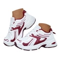 thumbnail image 1 of Rokment Womens Chunky Athletic Basketball Running Shoes Breathable Mesh Leather Patchwork Color Block Lace up Volleyball Tennis Golf Sneakers Red Size 8, 1 of 6
